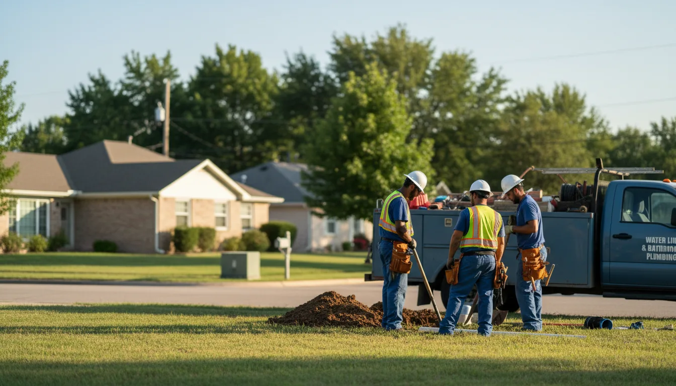 Residential water line and bathroom plumbing service in Goodell, IA